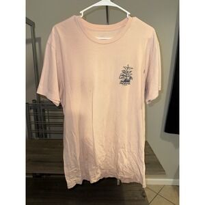 Moana Stores T-Shirt Pink Tropical Graphic Surf Design Size Large